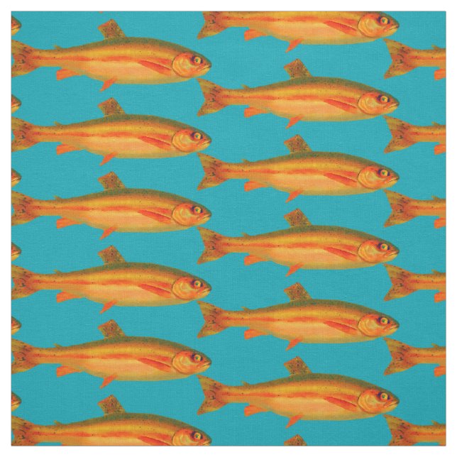 Brook Trout Fish Fishing Pattern for Fishermen Fabric (Swatch)