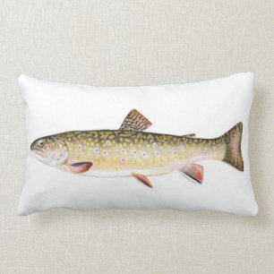 Brook Trout Fish Lumbar Cushion