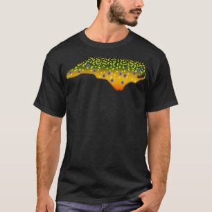 Brook Trout Fish North olina State Map Fishing Gif T-Shirt