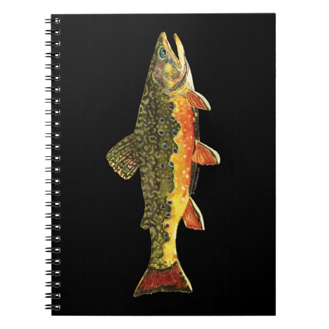Brook Trout Fish Painting Notebook (Front)