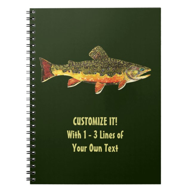 Brook Trout Fisherman's Notebook (Front)