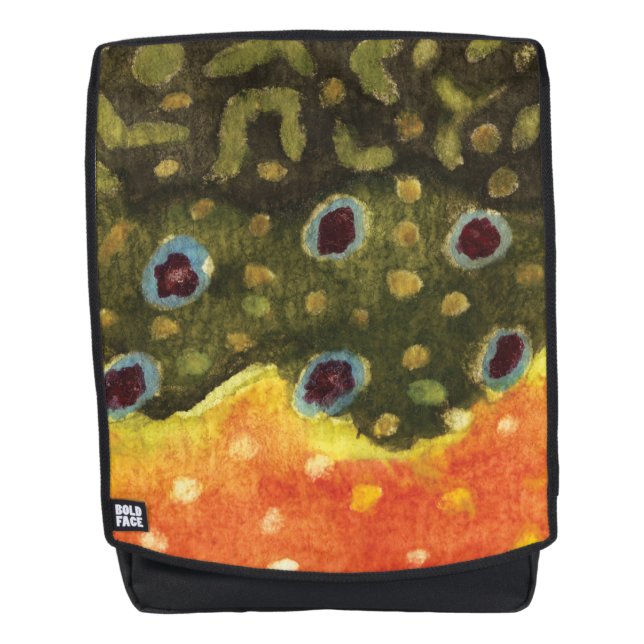 Brook Trout Fishing, Ichthyology Backpack (Front)