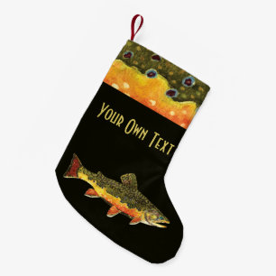 Brook Trout Fishing Small Christmas Stocking