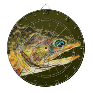 Brook Trout Fly Fishing Dartboard