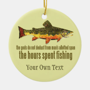 Brook Trout Fly Fishing Fisherman's Ceramic Ornament