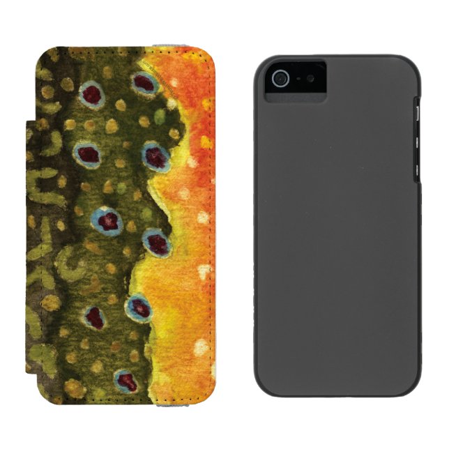Brook Trout Fly Fishing Incipio iPhone Wallet Case (Side by Side)