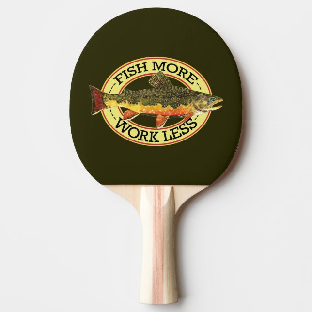 Brook Trout Fly Fishing Ping Pong Paddle (Front)