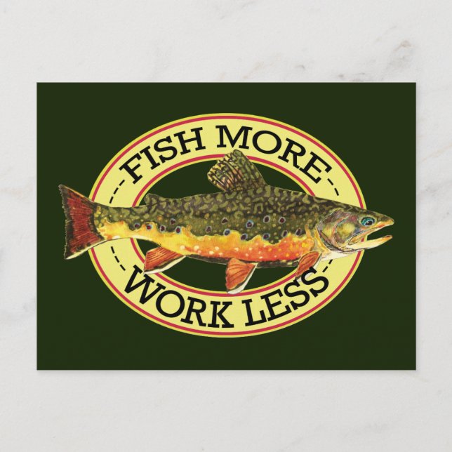 Brook Trout Fly Fishing Postcard (Front)