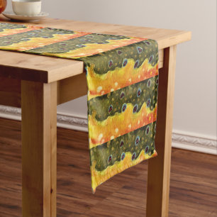 Brook Trout Fly Fishing Short Table Runner