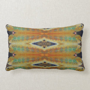 Brook trout pattern print pillow