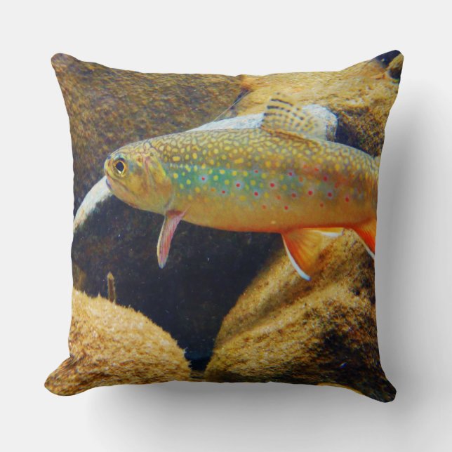 Brook  trout pillow (Front)