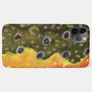 Brook Trout Skin Fly Fishing Ichthyologist Angling iPhone 11 Pro Max Case