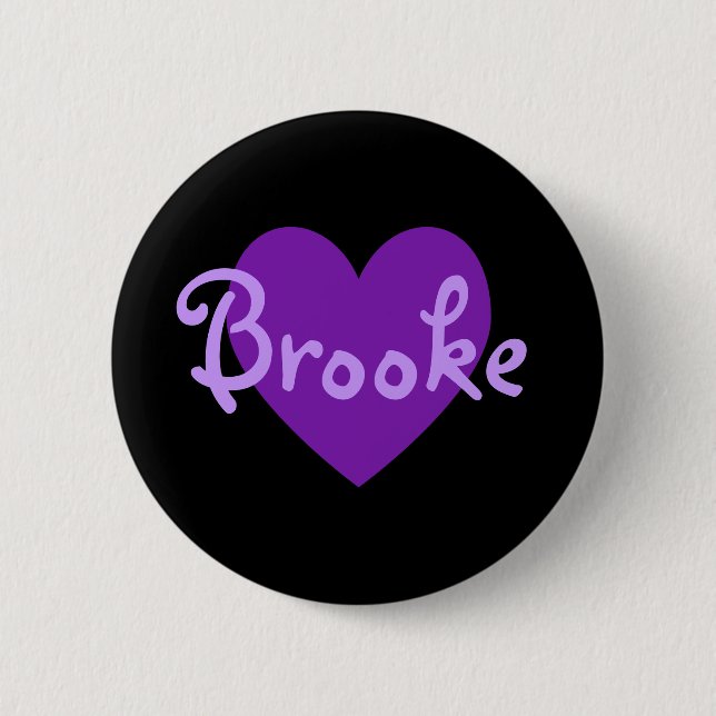 Brooke in Purple 6 Cm Round Badge (Front)