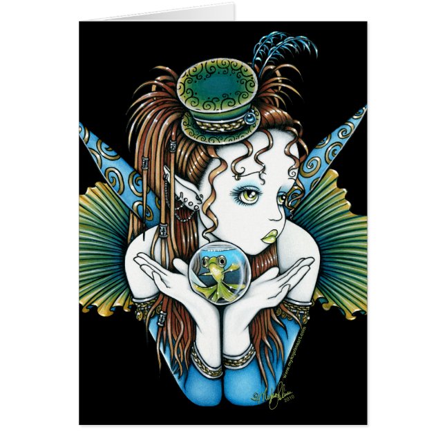 "Brooke" Pet Fish Couture Fairy Art Card (Front)