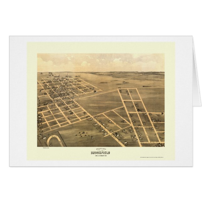 Brookfield, MO Panoramic Map - 1869 (Front Horizontal)