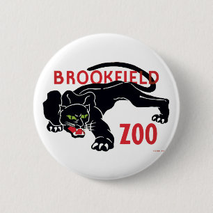 Brookfield Zoo Black Leopard Button