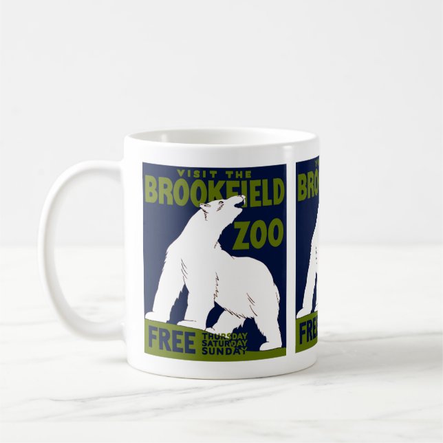 Brookfield Zoo, Federal Art Program Poster 1936 Coffee Mug (Left)