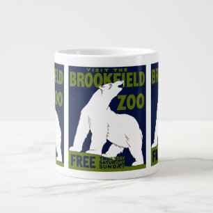 Brookfield Zoo, Federal Art Program Poster 1936 Large Coffee Mug