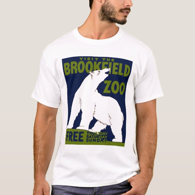 Brookfield Zoo, Federal Art Program Poster 1936 T-Shirt (Front)