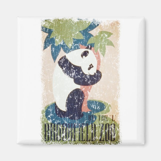 Brookfield Zoo-Panda distressed Magnet (Front)