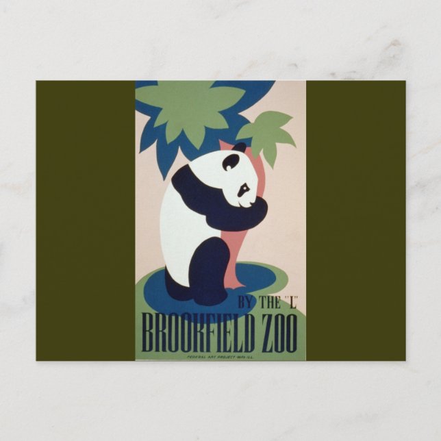 Brookfield Zoo Panda Postcard (Front)