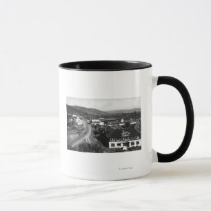 Brookings, Oregon Town View and Ocean Photograph Mug