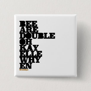 BROOKLYN 15 CM SQUARE BADGE