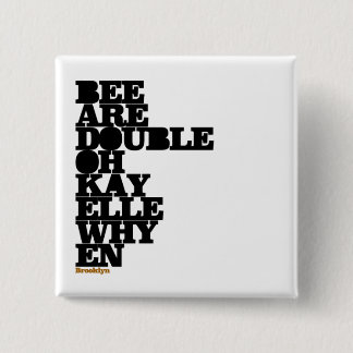 BROOKLYN 15 CM SQUARE BADGE