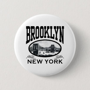 Brooklyn 6 Cm Round Badge