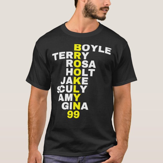 Brooklyn 99 Names Essential T-Shirt (Front)