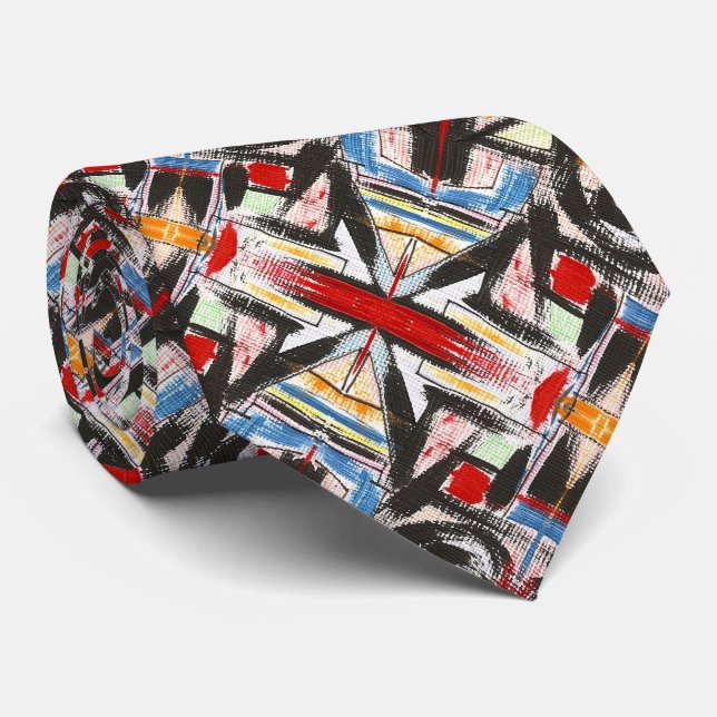 Brooklyn-Abstract Geometric  Tie (Rolled)