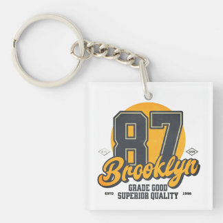 Brooklyn Badge Key Ring