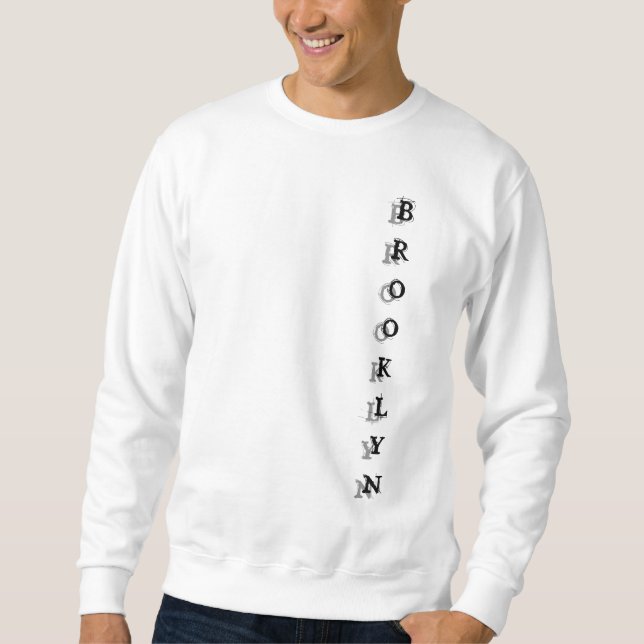Brooklyn Basic Classic White Nyc New York City Sweatshirt (Front)