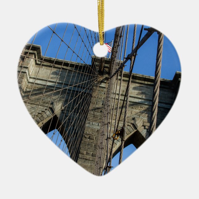 Brooklyn Bridge 02 Ceramic Ornament (Front)