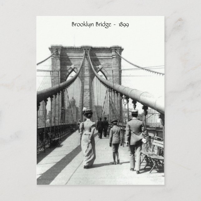 Brooklyn Bridge - 1899 Postcard (Front)
