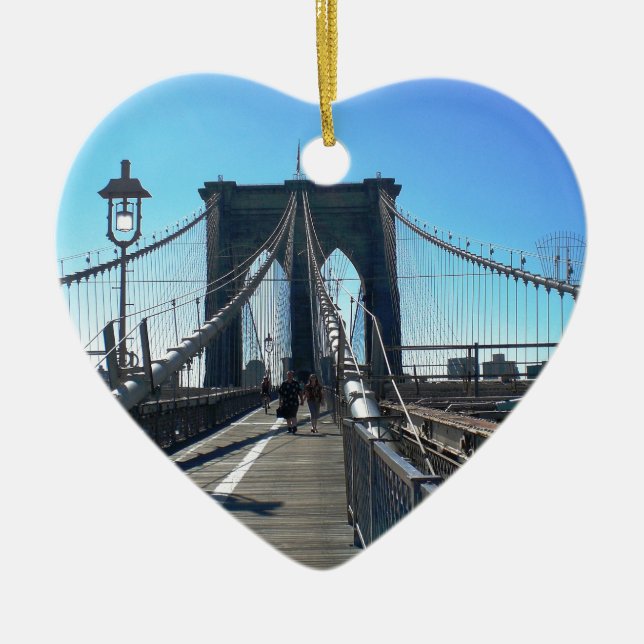 Brooklyn Bridge 2 Ceramic Ornament (Front)