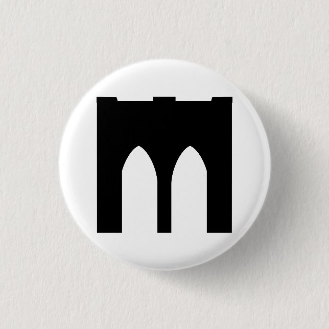 Brooklyn Bridge 3 Cm Round Badge (Front)