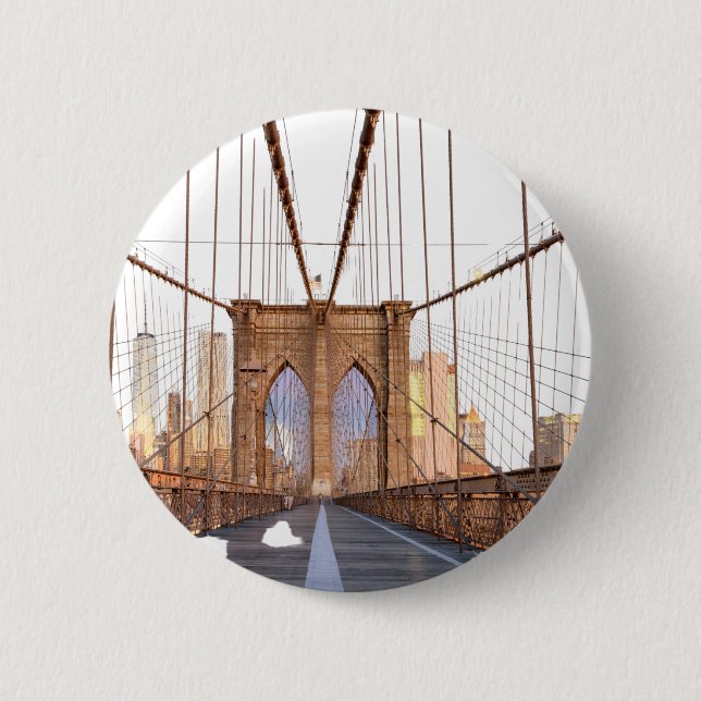 Brooklyn Bridge 6 Cm Round Badge (Front)