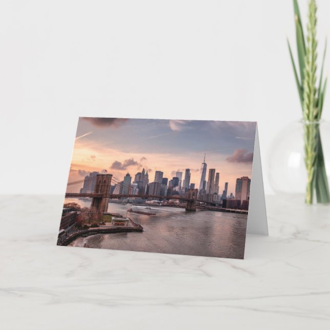 Brooklyn Bridge and Lower Manhattan Card (Front)