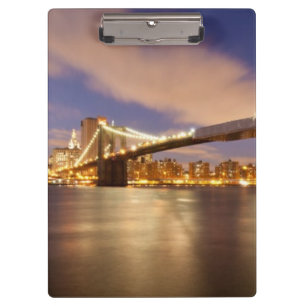 Brooklyn Bridge and Manhattan at Night. Clipboard