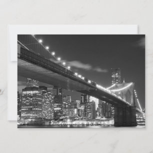 Brooklyn Bridge and Manhattan Skyline At Night