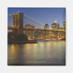 Brooklyn Bridge and New York City buildings Magnet