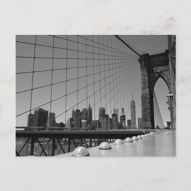 Brooklyn bridge announcement postcard (Front)
