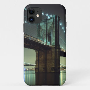 Brooklyn Bridge at night  Manhattan Bridge iPhone 11 Case