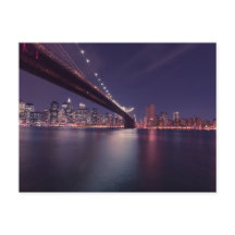 Brooklyn Bridge at Night - NYC Skyline