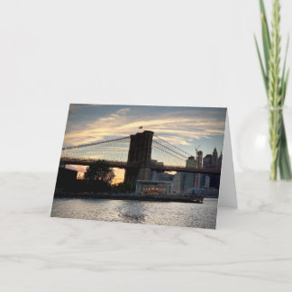 Brooklyn Bridge at Sunset Card