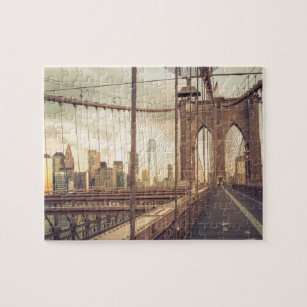 Brooklyn Bridge at Sunset Jigsaw Puzzle