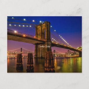 Brooklyn Bridge at Twilight Postcard