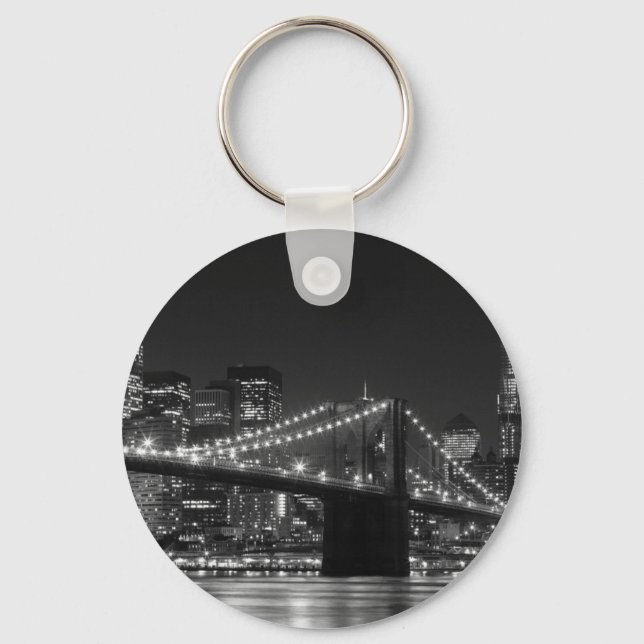 Brooklyn Bridge Black/White Keychain (Front)
