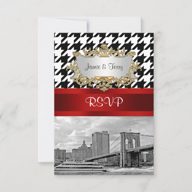 Brooklyn Bridge Blk Wht Houndstooth RSVP 1 (Front)